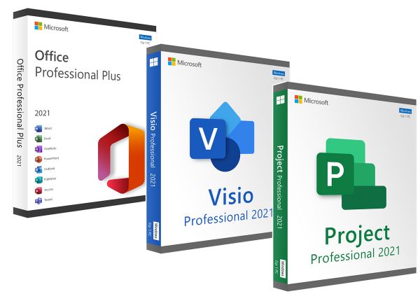 Office 2021 Pro Plus, Project 2021 Pro & Visio 2021 Pro Bundle